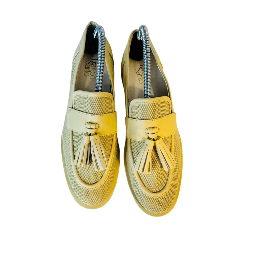 Franco Sarto Carolynn Mesh Tassel Lug Loafer Flats Women's Shoes‎ Excellent 9.5